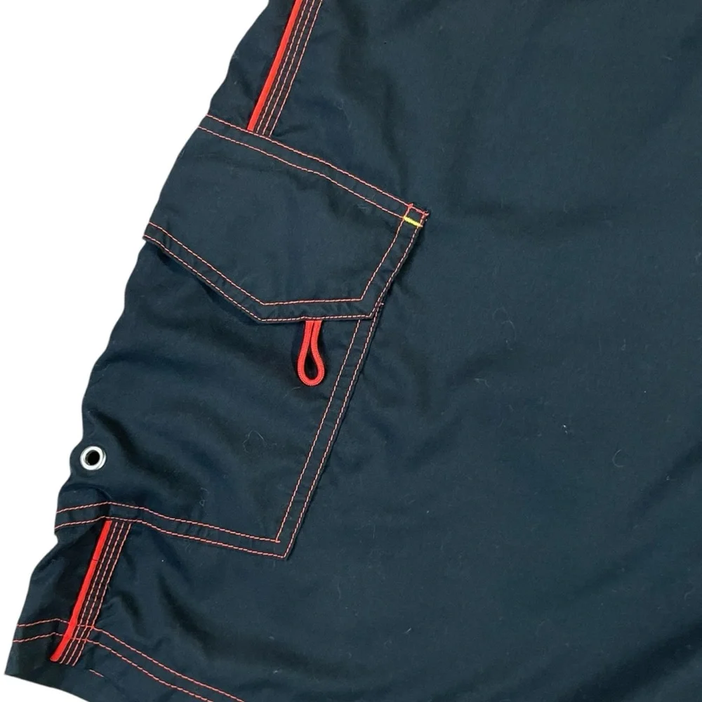 Captain Morgan Graphic Board Shorts Men’s  Black Red‎ Surf Swim Trunks Beachwear